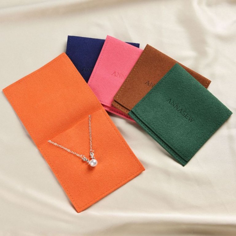 Microfiber Envelope Pouches With Logo Jewelry Gift Bags