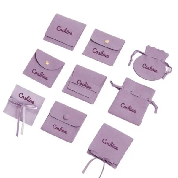 Soft Microfiber Envelope Flap Jewelry Pouch for Ring Earring bracelet Bangle - Image 2