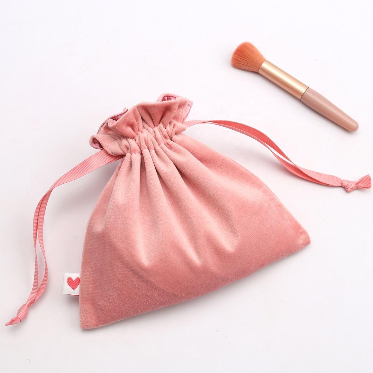 suede satin lining drawstring bags
