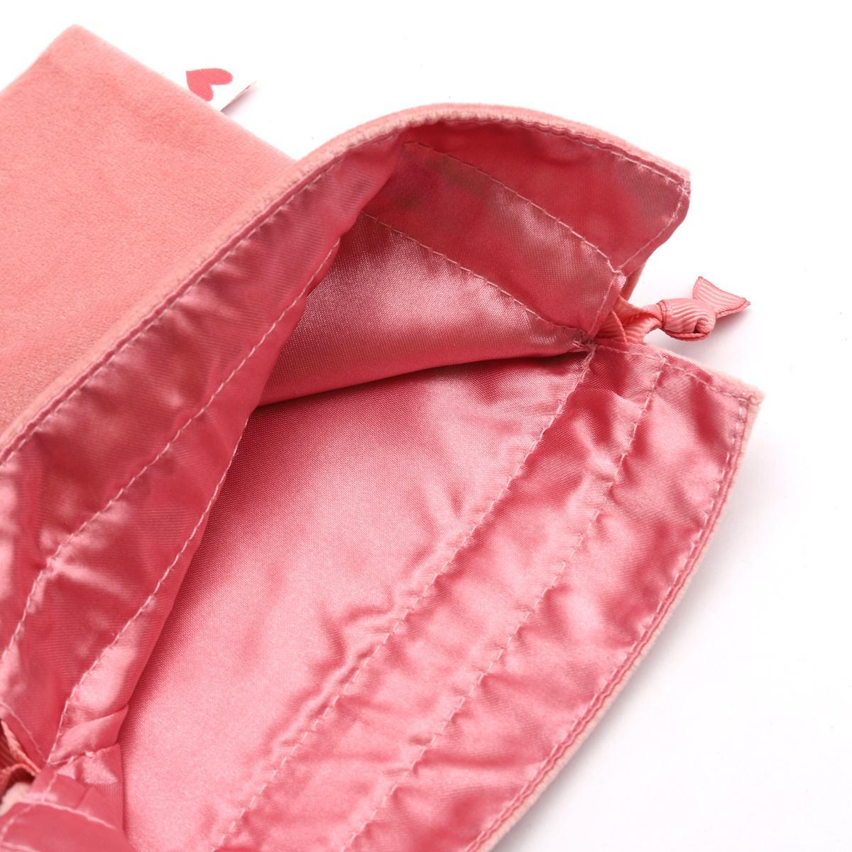 suede satin lining drawstring pouches