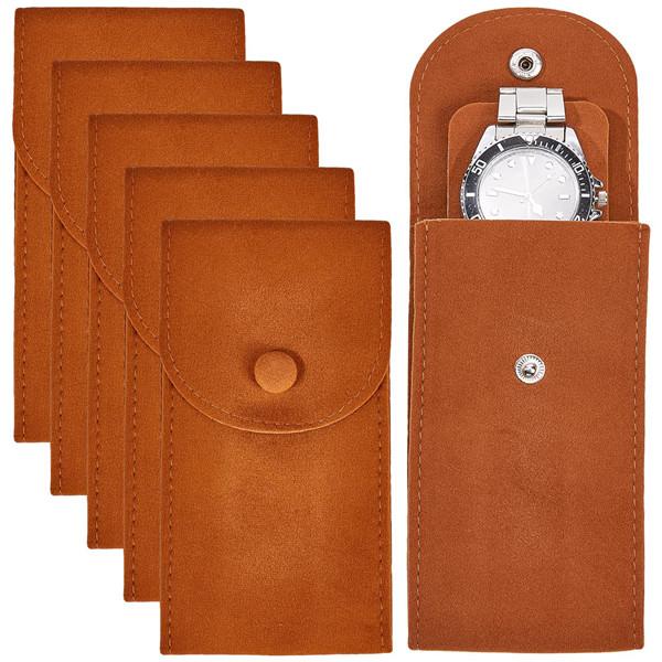 Velvet watch storage travel pouches insert card - Image 6