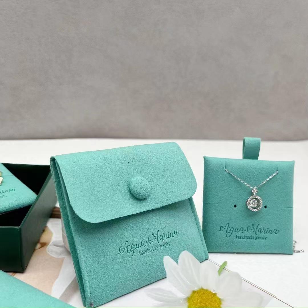 3 Pack Jewelry Package Gift Bag with Snap Closure for Necklace Rings Earrings - Image 2