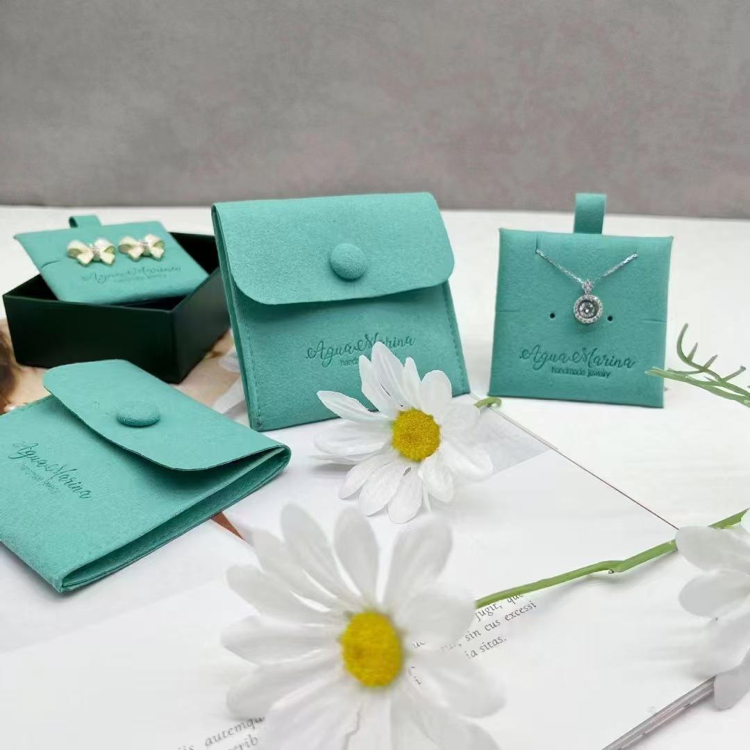 3 Pack Jewelry Package Gift Bag with Snap Closure for Necklace Rings Earrings - Image 3