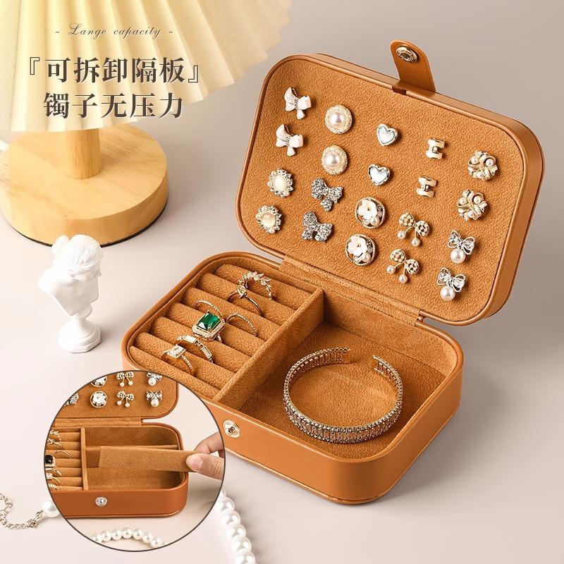 Jewelry Box Portable Organizer for Earrings Studs Rings Necklaces - Image 3